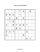 Sudoku - Easy A209 Print Puzzle