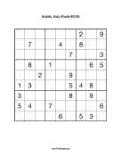 Sudoku - Easy A339 Print Puzzle