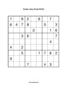 Sudoku - Easy A342 Print Puzzle