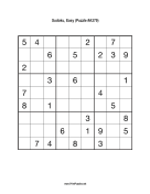 Sudoku - Easy A379 Print Puzzle