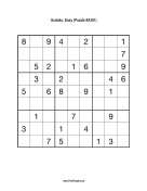 Sudoku - Easy A381 Print Puzzle