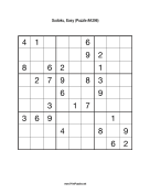 Sudoku - Easy A396 Print Puzzle