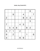 Sudoku - Easy A72 Print Puzzle