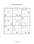 Sudoku - Hard A216 Print Puzzle