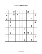 Sudoku - Hard A235 Print Puzzle