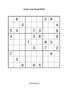 Sudoku - Hard A395 Print Puzzle