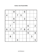 Sudoku - Hard A404 Print Puzzle