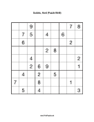 Sudoku - Hard A46 Print Puzzle