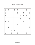 Sudoku - Hard A60 Print Puzzle