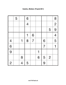 Sudoku - Medium A1 Print Puzzle