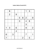 Sudoku - Medium A107 Print Puzzle