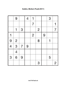 Sudoku - Medium A11 Print Puzzle