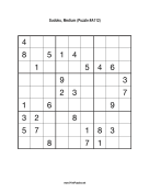 Sudoku - Medium A112 Print Puzzle