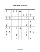 Sudoku - Medium A119 Print Puzzle