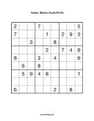 Sudoku - Medium A125 Print Puzzle