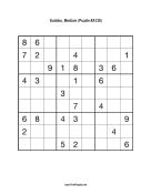 Sudoku - Medium A128 Print Puzzle