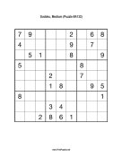Sudoku - Medium A132 Print Puzzle