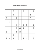 Sudoku - Medium A133 Print Puzzle