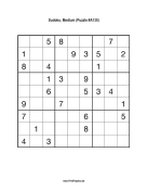 Sudoku - Medium A135 Print Puzzle