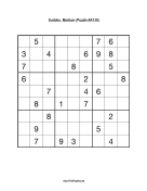 Sudoku - Medium A139 Print Puzzle