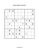Sudoku - Medium A14 Print Puzzle