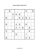 Sudoku - Medium A140 Print Puzzle