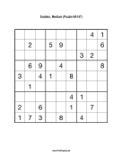 Sudoku - Medium A147 Print Puzzle