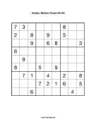 Sudoku - Medium A149 Print Puzzle