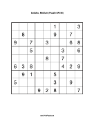 Sudoku - Medium A156 Print Puzzle