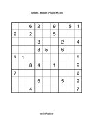 Sudoku - Medium A159 Print Puzzle