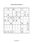 Sudoku - Medium A164 Print Puzzle