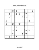Sudoku - Medium A165 Print Puzzle