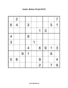 Sudoku - Medium A167 Print Puzzle