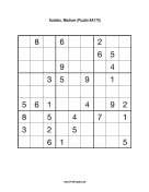 Sudoku - Medium A175 Print Puzzle