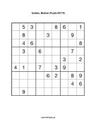 Sudoku - Medium A176 Print Puzzle