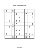 Sudoku - Medium A182 Print Puzzle