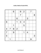 Sudoku - Medium A186 Print Puzzle