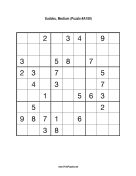 Sudoku - Medium A189 Print Puzzle