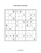 Sudoku - Medium A201 Print Puzzle