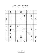 Sudoku - Medium A206 Print Puzzle
