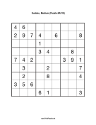 Sudoku - Medium A210 Print Puzzle