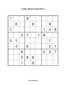 Sudoku - Medium A212 Print Puzzle