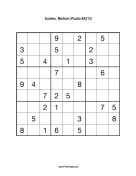 Sudoku - Medium A213 Print Puzzle