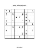 Sudoku - Medium A219 Print Puzzle