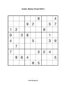 Sudoku - Medium A221 Print Puzzle