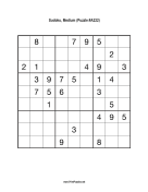 Sudoku - Medium A222 Print Puzzle