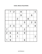 Sudoku - Medium A229 Print Puzzle