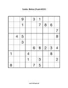 Sudoku - Medium A232 Print Puzzle