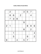 Sudoku - Medium A234 Print Puzzle