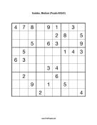 Sudoku - Medium A243 Print Puzzle